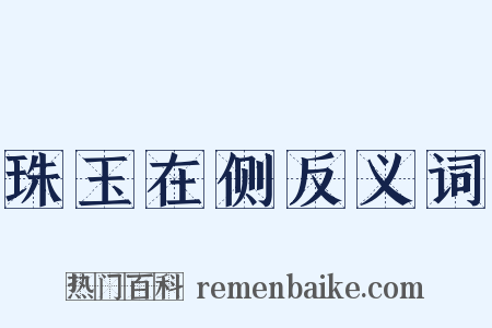 珠玉在侧反义词是什么意思的图片